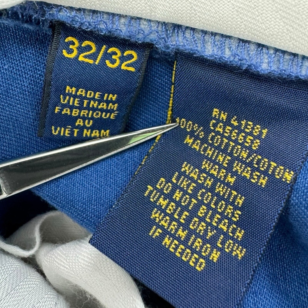 Polo Ralph Lauren Vibrant Blue Slim Fit Cotton Chino Pants Mens Size 32X32 - Picture 4 of 7